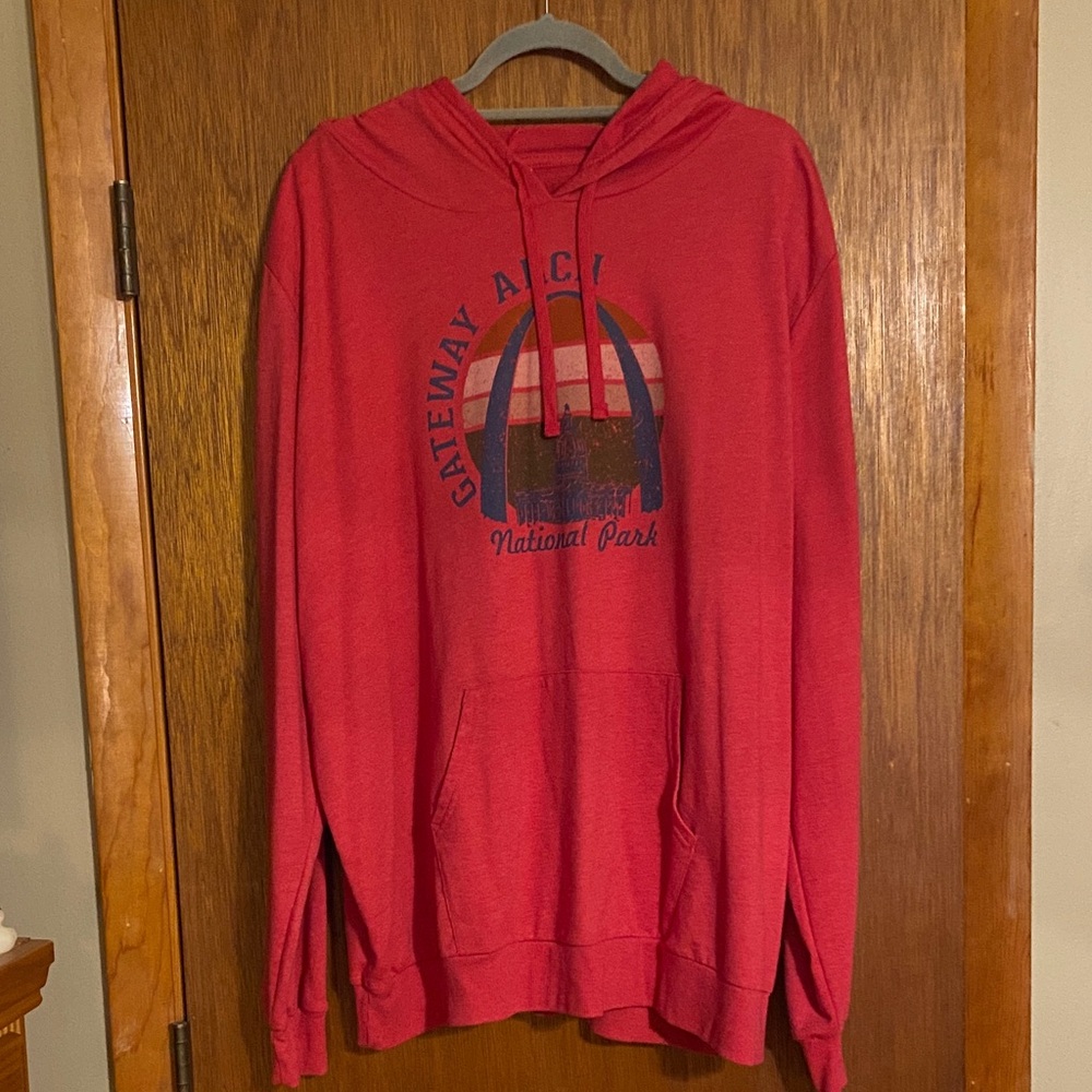 Red Gateway Arch National Park Men's Sweater❤️